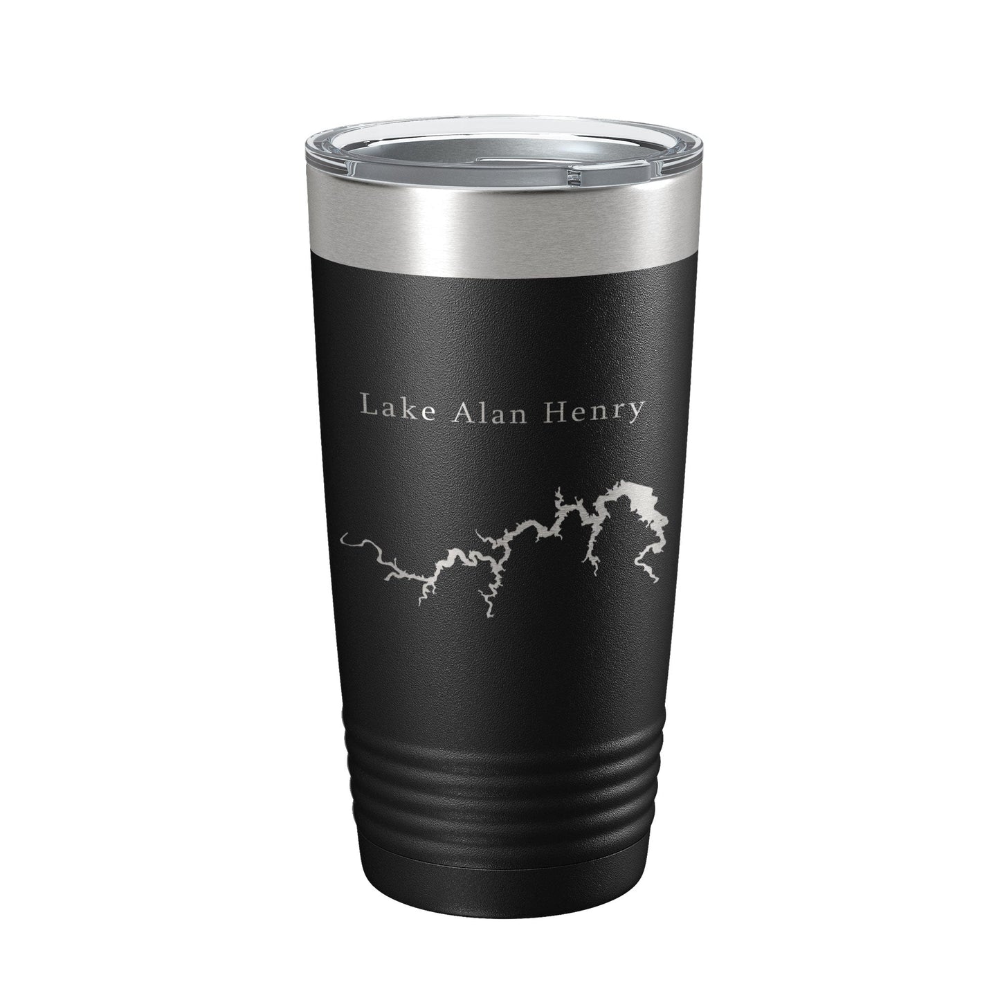 Lake Alan Henry Map Tumbler Travel Mug Insulated Laser Engraved Coffee Cup Texas 20 oz-0