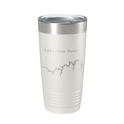 Lake Alan Henry Map Tumbler Travel Mug Insulated Laser Engraved Coffee Cup Texas 20 oz-7