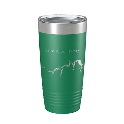 Lake Alan Henry Map Tumbler Travel Mug Insulated Laser Engraved Coffee Cup Texas 20 oz-9