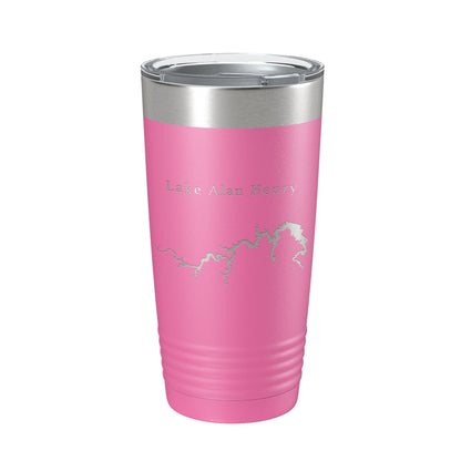 Lake Alan Henry Map Tumbler Travel Mug Insulated Laser Engraved Coffee Cup Texas 20 oz-11
