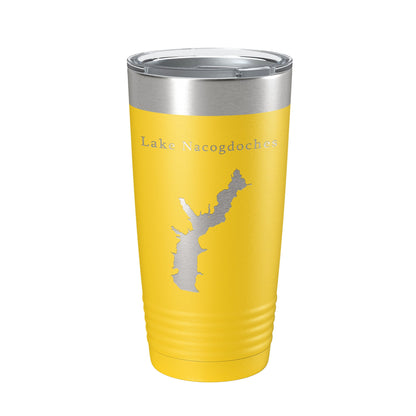 Lake Nacogdoches Map Tumbler Travel Mug Insulated Laser Engraved Coffee Cup Texas 20 oz-19